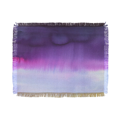 Amy Sia Squall Purple Throw Blanket