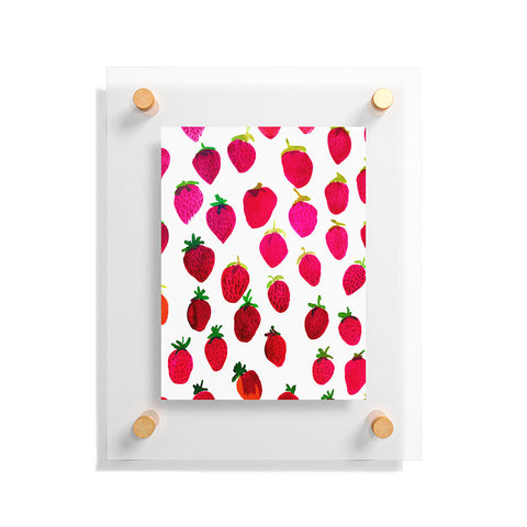 Amy Sia Strawberry Fruit Floating Acrylic Print