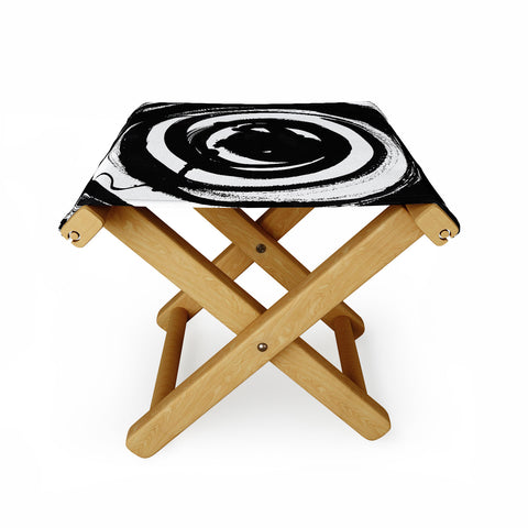 Amy Sia Swirl Black Folding Stool