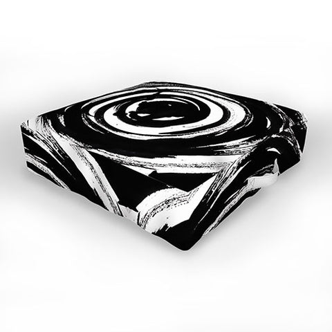 Amy Sia Swirl Black Outdoor Floor Cushion