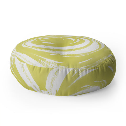 Amy Sia Swirl Ochre Floor Pillow Round