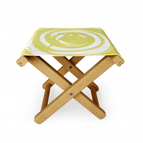 Amy Sia Swirl Ochre Folding Stool