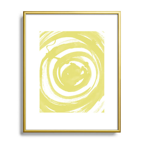 Amy Sia Swirl Ochre Metal Framed Art Print