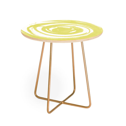 Amy Sia Swirl Ochre Round Side Table