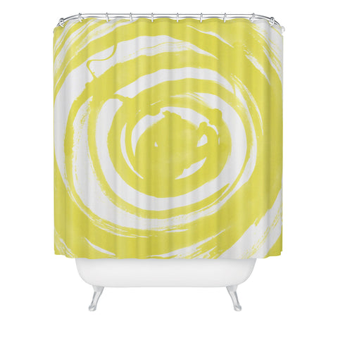 Amy Sia Swirl Ochre Shower Curtain