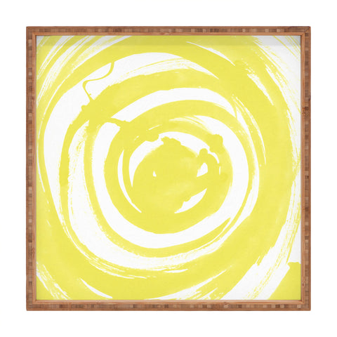 Amy Sia Swirl Ochre Square Tray