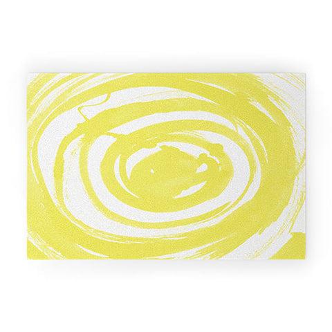 Amy Sia Swirl Ochre Welcome Mat