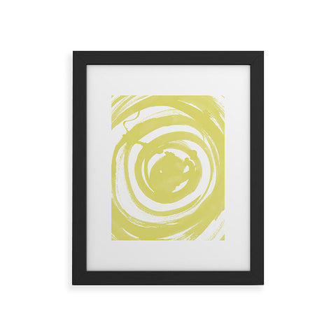 Amy Sia Swirl Ochre Framed Art Print