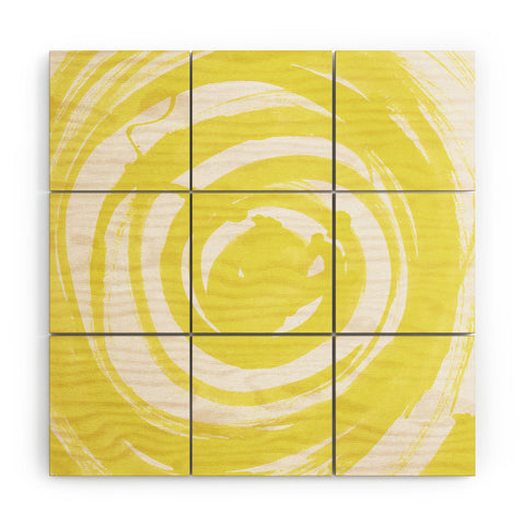 Amy Sia Swirl Ochre Wood Wall Mural