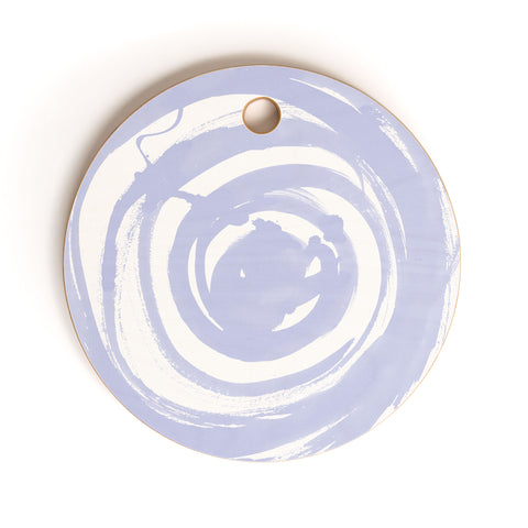 Amy Sia Swirl Pale Blue Cutting Board Round