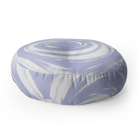 Amy Sia Swirl Pale Blue Floor Pillow Round