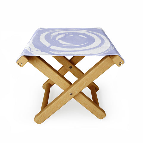 Amy Sia Swirl Pale Blue Folding Stool