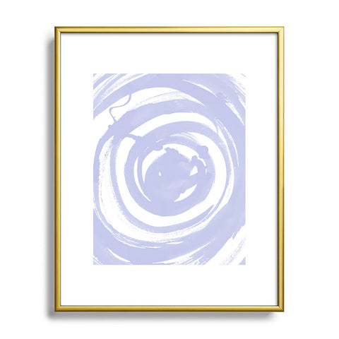 Amy Sia Swirl Pale Blue Metal Framed Art Print