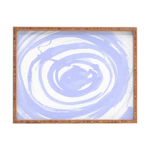 Amy Sia Swirl Pale Blue Rectangular Tray