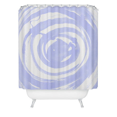 Amy Sia Swirl Pale Blue Shower Curtain