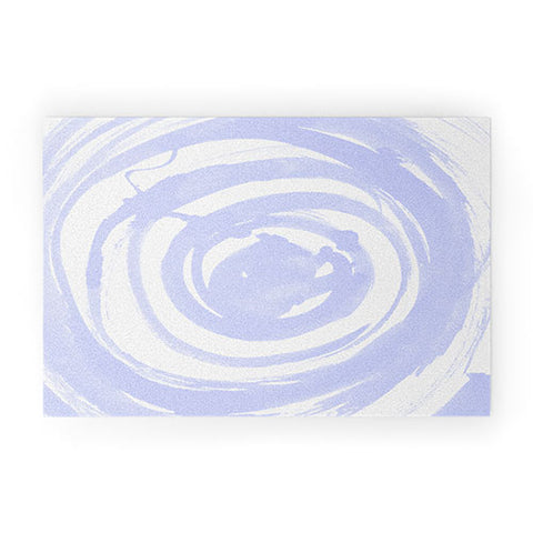 Amy Sia Swirl Pale Blue Welcome Mat
