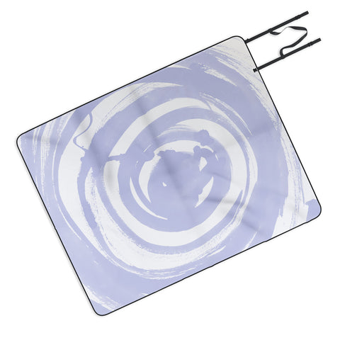 Amy Sia Swirl Pale Blue Picnic Blanket