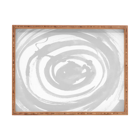 Amy Sia Swirl Pale Gray Rectangular Tray