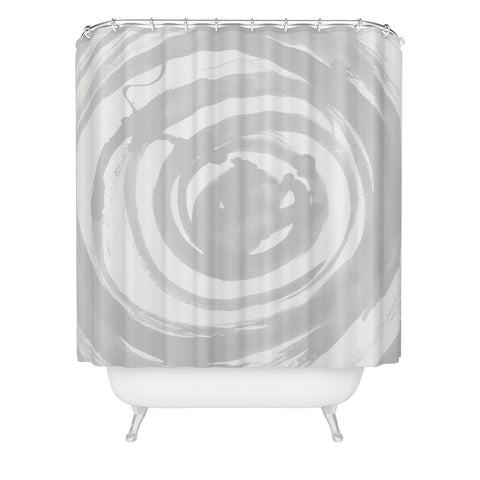 Amy Sia Swirl Pale Gray Shower Curtain