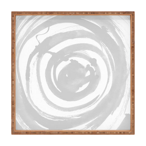 Amy Sia Swirl Pale Gray Square Tray
