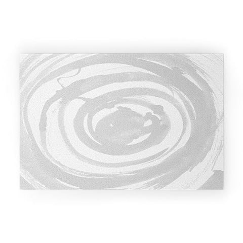 Amy Sia Swirl Pale Gray Welcome Mat