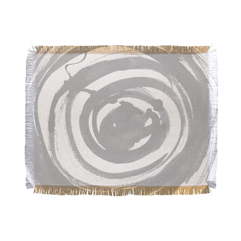 Amy Sia Swirl Pale Gray Throw Blanket