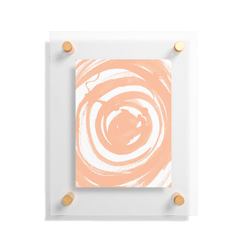 Amy Sia Swirl Peach Floating Acrylic Print