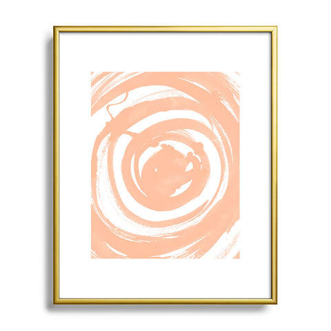 Amy Sia Swirl Peach Metal Framed Art Print