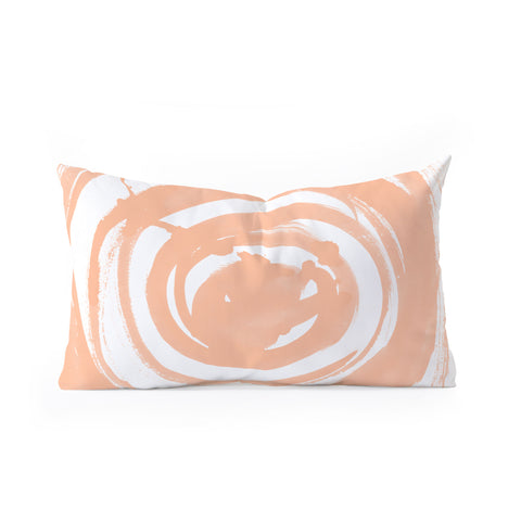 Amy Sia Swirl Peach Oblong Throw Pillow