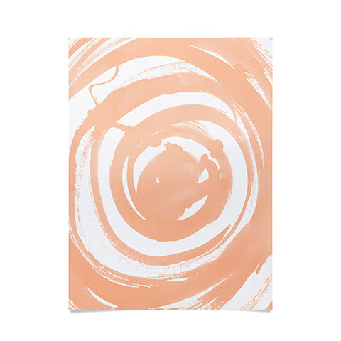 Amy Sia Swirl Peach Poster