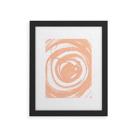 Amy Sia Swirl Peach Framed Art Print