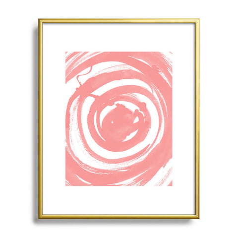 Amy Sia Swirl Rose Metal Framed Art Print