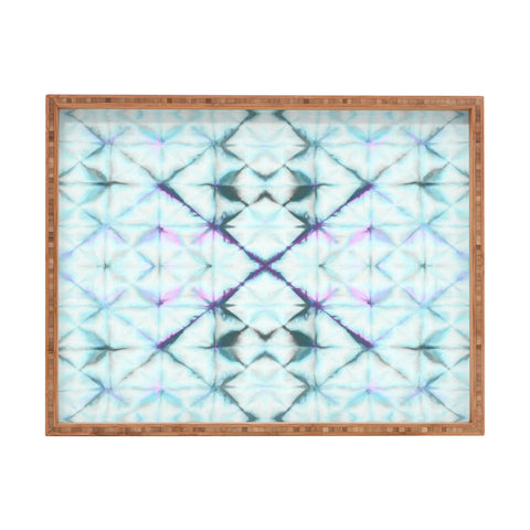 Amy Sia Tangier Aqua Blue Rectangular Tray
