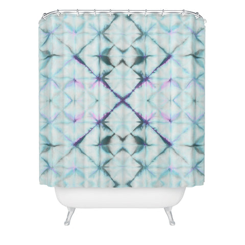 Amy Sia Tangier Aqua Blue Shower Curtain