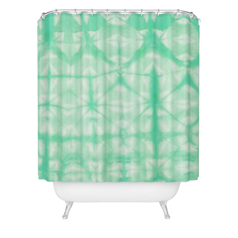 Amy Sia Tie Dye 2 Mint Shower Curtain