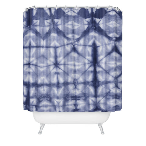 Amy Sia Tie Dye 2 Navy Shower Curtain