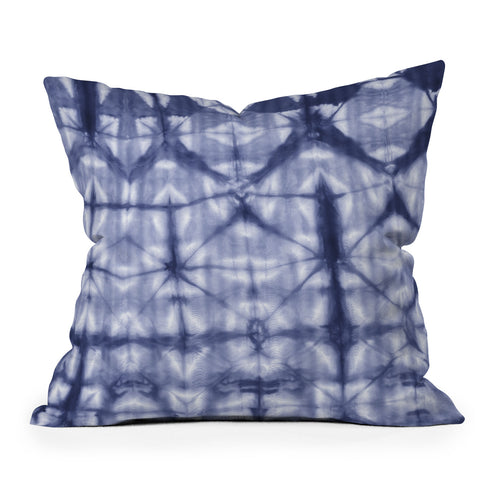 Amy Sia Tie Dye 2 Navy Throw Pillow
