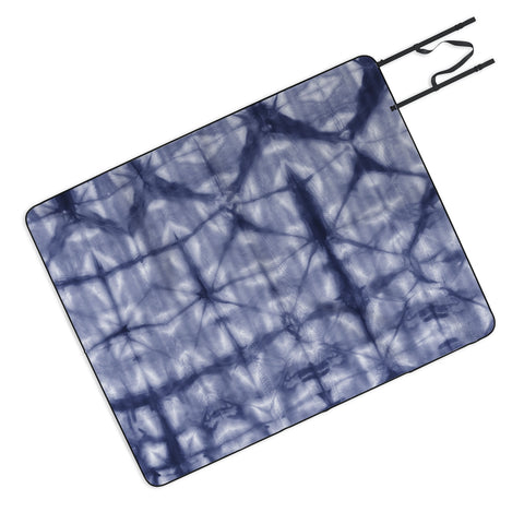 Amy Sia Tie Dye 2 Navy Picnic Blanket