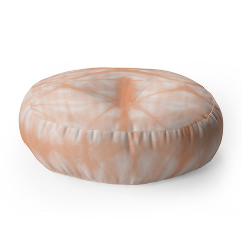 Amy Sia Tie Dye 2 Peach Floor Pillow Round