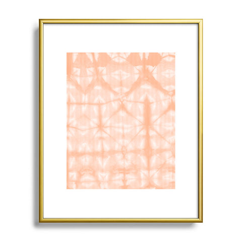 Amy Sia Tie Dye 2 Peach Metal Framed Art Print