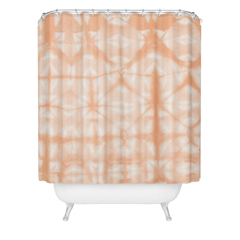 Amy Sia Tie Dye 2 Peach Shower Curtain