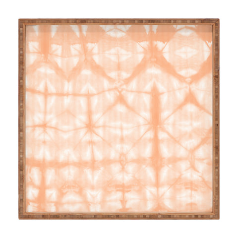 Amy Sia Tie Dye 2 Peach Square Tray