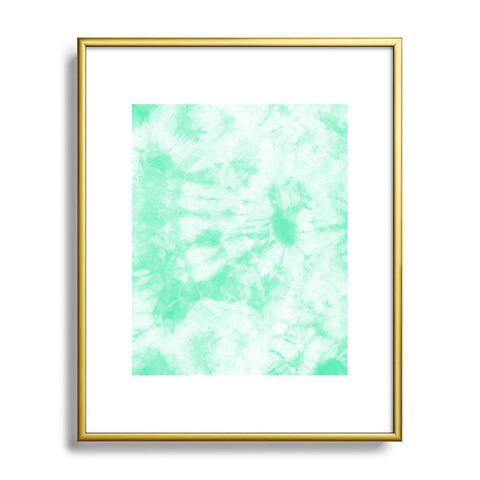 Amy Sia Tie Dye 3 Mint Metal Framed Art Print