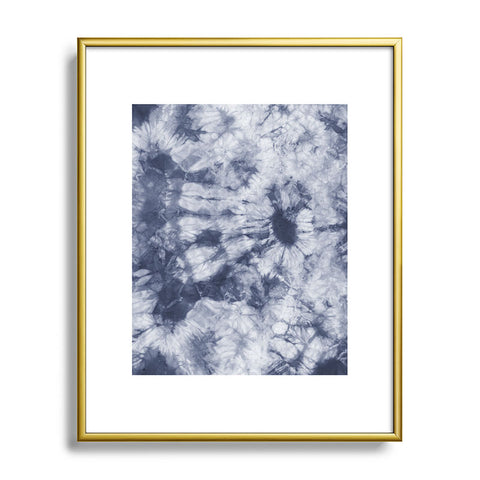 Amy Sia Tie Dye 3 Navy Metal Framed Art Print