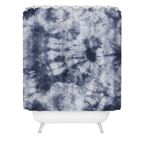 Amy Sia Tie Dye 3 Navy Shower Curtain
