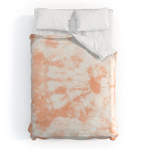 Amy Sia Tie Dye 3 Peach Duvet Cover