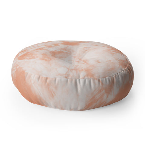 Amy Sia Tie Dye 3 Peach Floor Pillow Round