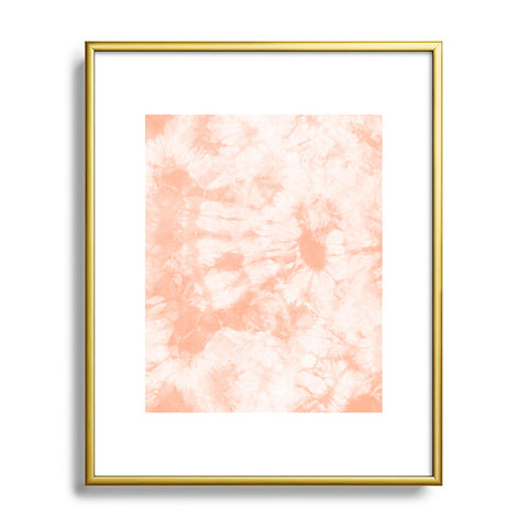 Amy Sia Tie Dye 3 Peach Metal Framed Art Print