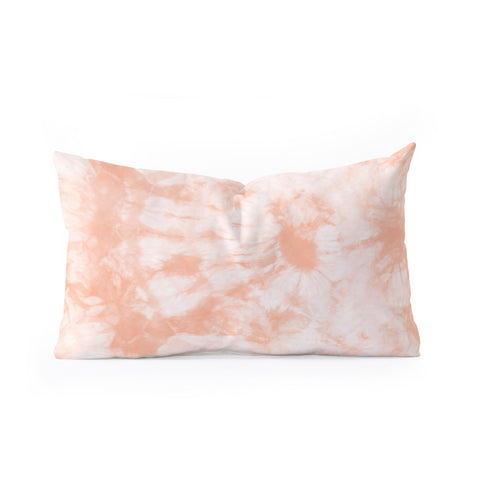 Amy Sia Tie Dye 3 Peach Oblong Throw Pillow
