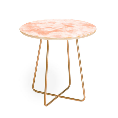 Amy Sia Tie Dye 3 Peach Round Side Table